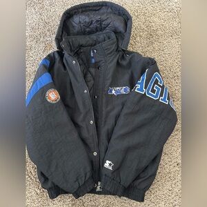 STARTER Black and Blue Puffer Jacket